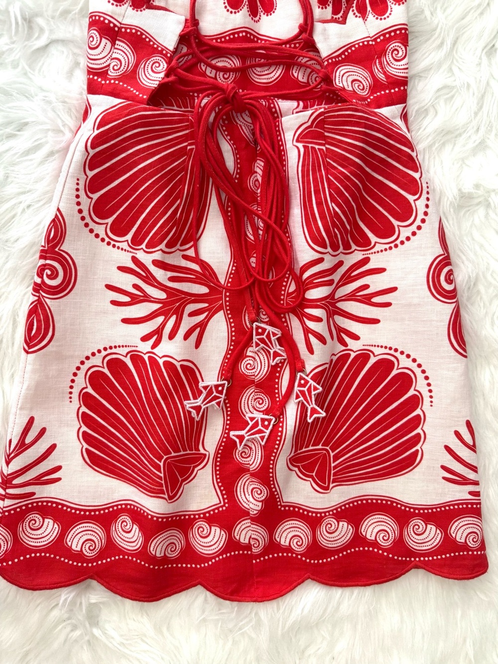 FARM Rio Ainika Shell Print Linen Mini Dress, Size XXS, NWOT 🇧🇷 - Picture 14 of 16